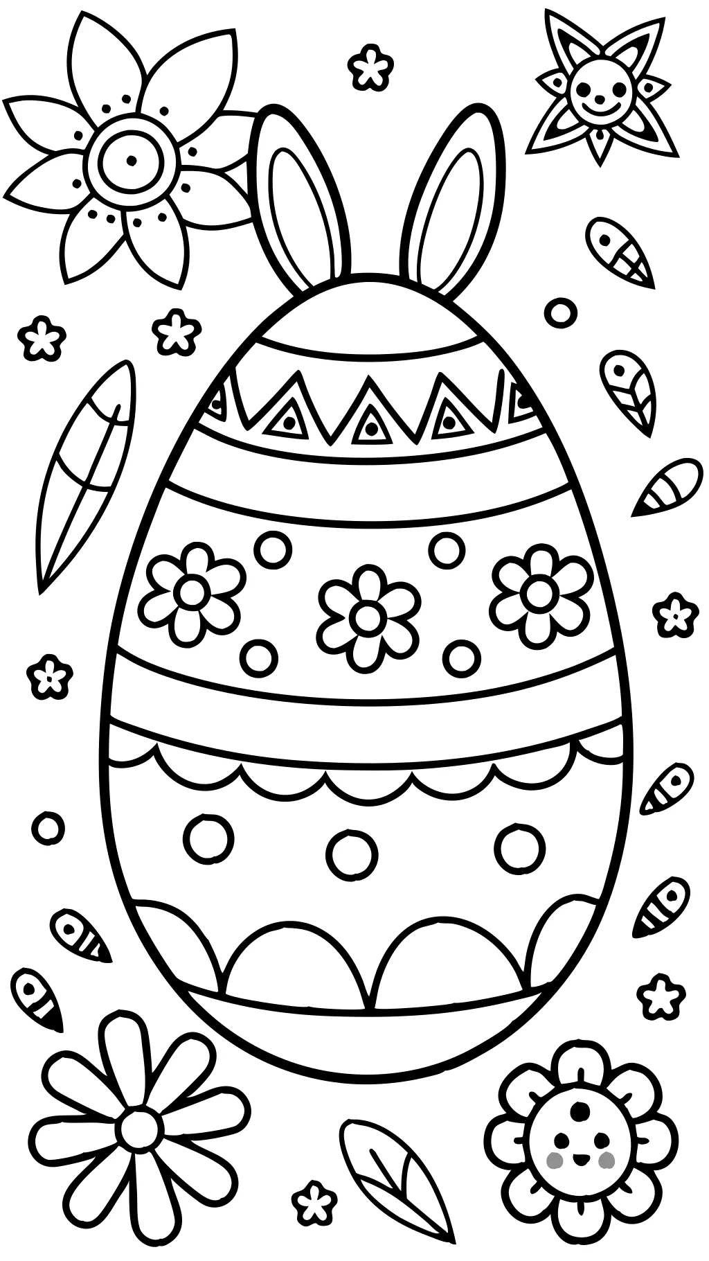 coloriages d’oeufs de Pâques